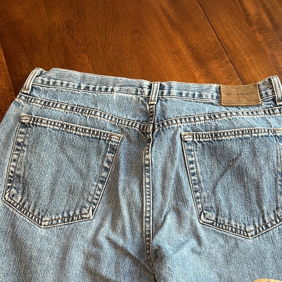 Calvin Klein jeans. Size 11. Inseam 32.  Boot cut double stone. - Picture 6 of 10